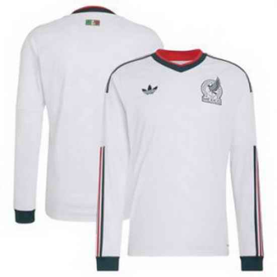 Men 0 Mexico Blank 2026 Replica White Jersey 2